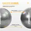 Фітбол 65 см EasyFit Hybrid сірий (фітбол напівмасажний) - мініатюра 3