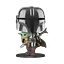 Фигурка Funko Pop Мандалорец с малышом Йодой Mandalorian with the child 25 см MMWC 25 - миниатюра 2