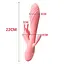 Вибратор с подогревом силиконовый Кролик Rebbit 3в1 12 режимов вибрации 22 см розовый - миниатюра 6