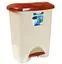 Ведро Irak Plastik Stella с педалью прямоугольное 45 л бежевое (00-00004572) - миниатюра 1