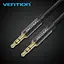 Кабель Vention Fabric Braided 3.5mm Male to Male Audio Cable 1.5m Black (BAGBG) - миниатюра 3