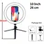 Селфі кільце світлодіодне на штативі з тримачем для телефону Selfie ring light, діаметром 26 см, 3 кольори підсвічування (100612) - мініатюра 2