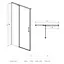 Душові двері Cersanit Moduo на завісах ліві 900x195 S162-005, Ліва, прозорий, хром - мініатюра 2