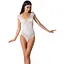 Бодістокінг Passion BS064 white боді закрите плече S/M/L - мініатюра 1