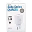 Зарядное устройство WK WP-U60 Suda 2.4A 2USB 220V EU White - миниатюра 3