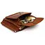 Зажим с монеткой кожаный коньячный Tarwa 11.5х8х1 см acs0032185 - миниатюра 2