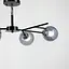 Люстра в черном корпусе на 4 лампы Line.F Цвет плафона Белый - миниатюра 11