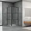 Душевая кабина Dusel DL198BP + DL196BP Black Matt Paint 900x900x1900, Черный матовый, Универсальная, прозрачная, 90x90 - миниатюра 3