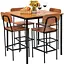 Комплект меблів Costway Karen барний стіл з стільцями - мініатюра 1