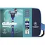 Подарунковий набір Gillette UEFA Champions League Special Edition: станок для гоління чоловічий Gillette Mach3 з 4 змінними картриджами + гель для гоління Gillette Series Sensitive для чутливої шкіри 200 мл + косметичка - мініатюра 1