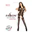 Бодістокінг Passion BS012 комбінезон імітація панчохи та пояси S/M/L black - мініатюра 5