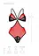 Напівпрозорий боді з мереживом Passion Peonia Body XXL/XXXL red - мініатюра 7