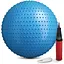 Фитбол массажный Hop-Sport 65см голубой + насос - миниатюра 2