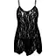 Пеньюар Leg Avenue Rose Lace Flair Chemise Black One Size - миниатюра 3