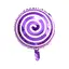 Куля повітряна фольгована (45 см) Льодяник, пурпурна - мініатюра 1
