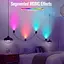Настінна LED лампа RGB Intelligent wall lamp 6 pcs with Bluetooth European plug with app Black - мініатюра 5