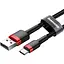 Кабель Baseus Cafule USB для Type-C 3A 1m red black (CATKLF-B91) - мініатюра 2