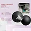 Массажный двойной мяч силиконовый PowerPlay PP-4355 Silicone Lacrosse Peanut Ball (6.4*12.7 см) Черный (PP-4355_Black) - миниатюра 3