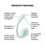 Виброяйцо Satisfyer Smooth Petal мятный - миниатюра 6