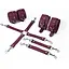 Набор для БДСМ 3 в 1 Feral Feelings BDSM Kit 3 Burgundy, burgundy, наручники, поножи, крестовина - миниатюра 1