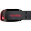 Накопитель SanDisk Cruzer Blade 128GB USB 2.0 Black Red (SDCZ50-128G-B35) - миниатюра 1