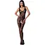 Бодістокінг Passion BS069 Black, комбінезон, імітація панчох і боді - мініатюра 3