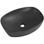 Раковина накладна Qtap Robin Anthracite, прямокутна, з донним клапаном QT04116302AN - мініатюра 1