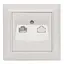 Розетка компьютерная Primera белая 3027 LUXEL - миниатюра 1