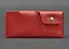Шкіряне портмоне-купюрник 8.0 червоний краст - мініатюра 1