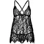 Пеньюар Leg Avenue Floral lace Babydoll & stRing Black S - миниатюра 3