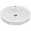 Раковина Adamant умивальник Lauf New штучний камінь овальна для переливу накладний білий - мініатюра 1