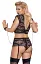 Комплект Cottelli Bondage Bra Set 2XL чорний - мініатюра 3