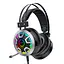 Дротова ігрова гарнітура Hoco Gaming LED headphones Hi-Res ESD05, USB, 2x3.5mm, 2m, black - мініатюра 2