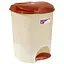 Ведро Irak Plastik Bella с педалью круглое 19 л бежевое (00-00004564) - миниатюра 1