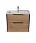 Тумба Мойдодир Line Craft 70 з умивальником Rodeo 70 дуб крафт/Чорний - мініатюра 7