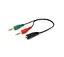 Сплиттер Jack 3.5 (мама) — 2xJack 3.5 (папа) микрофон/наушники Cablexpert CCA-418 - миниатюра 2