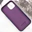 Шкіряний чохол Leather Case (AAA) with MagSafe and Animation для Apple iPhone 15 (6.1) Dark Purple - мініатюра 3
