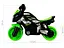 Мотоцикл - толокарь ТехноК с музыкальным рулем зеленый с черным - миниатюра 4