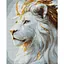 Алмазная мозаика Santi Белый лев 40х50 см на подрамнике (956065) - миниатюра 1