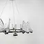 Світлодіодна люстра з 8 метеликами в срібному корпусі | Арт. CA 02/8 CH | Line F - мініатюра 3