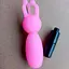 Вибратор с дополнительными усиками и улыбкой Фуксия K0128-3 - миниатюра 2