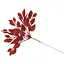 Ветка для декора 29 см Искусственные материалы для декора и флористики с глитером Красная - миниатюра 1