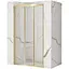 Душевые двери Rea Alex 120 brushed gold REA-K2501, прозрачный, золотой - миниатюра 1