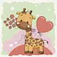 Картина за номерами. Art Craft Жирафик з квітами 30х30 см 15531-AC - мініатюра 1