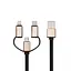 Кабель Optima 3in1 MicroUSB/ iPhone/Type-C тройной - миниатюра 1
