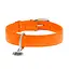 Нашийник для собак шкіряний Waudog Glamour з QR-паспортом без прикрас XL Ш 35 мм Д 46-60 см помаранчевий - мініатюра 3