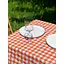 Скатертина в клітинку для столу Зефір 130х100 см (+ 2 серветки 30х40) Помаранчева - мініатюра 4