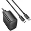 МЗП Hoco CS63A Bright PD65W (1USB-A/1C) + кабель Type-C to Type-C Black - мініатюра 2