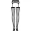 Сітчасті панчохи-стокінги з мереживним поясом Obsessive Garter stockings S307 S/M/L, чорні - мініатюра 6