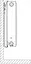 Радіатор сталевий панельний Kalite 22 бок 300x1800 000022306, Білий - мініатюра 3